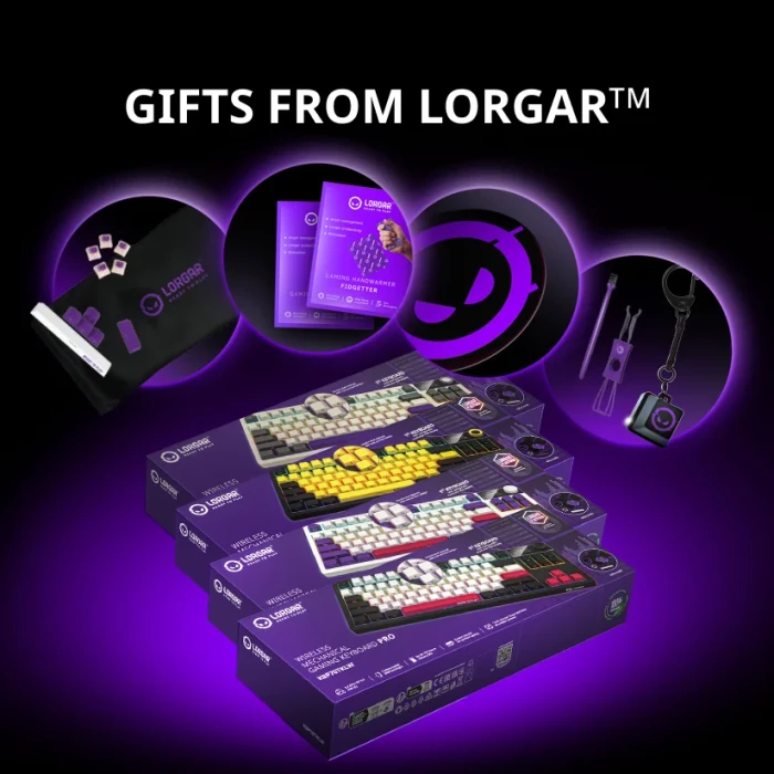 LORGAR KBP70TKLW Wireless PBT Black