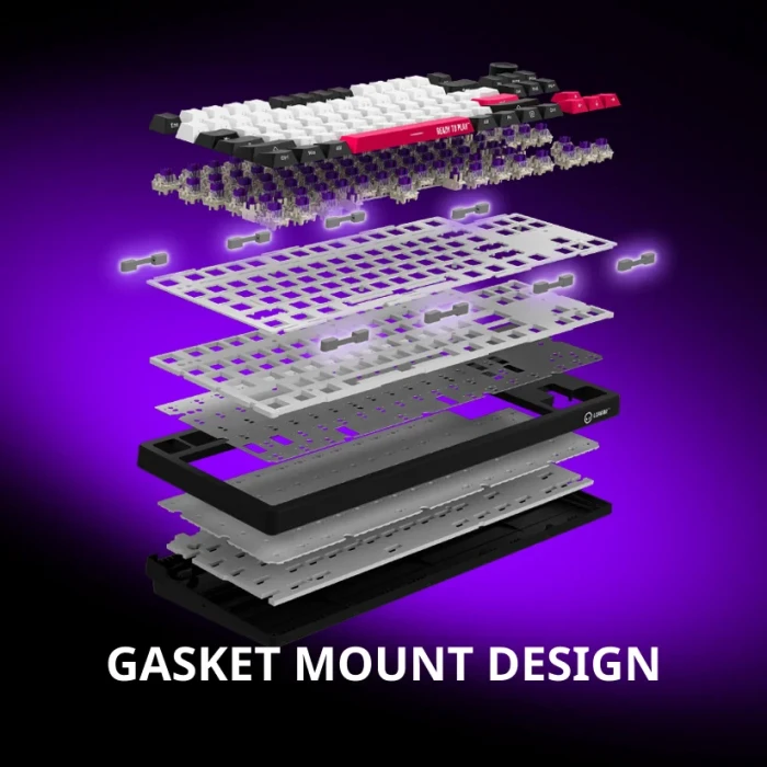 LORGAR KBP70TKLW Wireless PBT Black