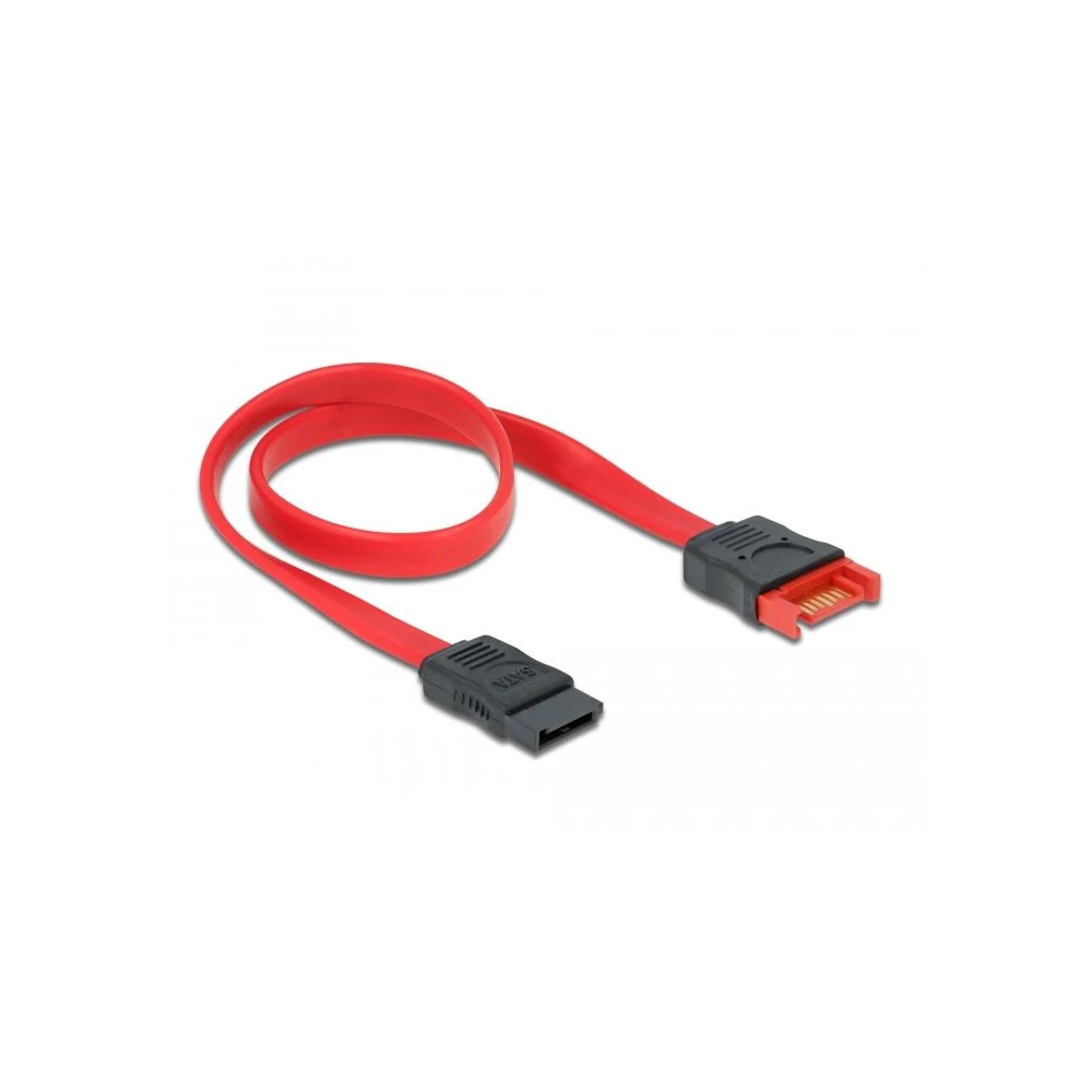 Интерфейсен кабел SATA III Delock 83953, удължителен. 0.30 m, червен