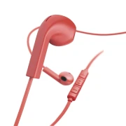 Слушалки-тапи HAMA Earbuds " Advance", Микрофон, Плосък кабел, Червен
