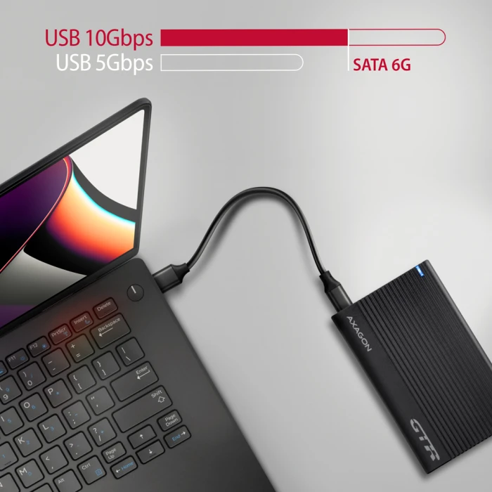 AXAGON EE25-GTR USB-C RIBBED 2.5"