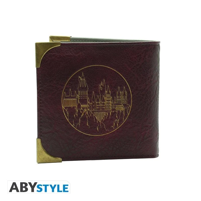 Портфейл ABYSTYLE HARRY POTTER Hogwarts, Метална емблема, Кафяв