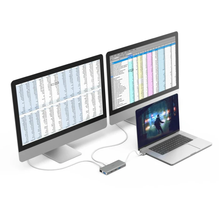 Hama USB-C Hub, "Connect2Mac", Multiport за Apple MacBook Air & Pro, 12 порта