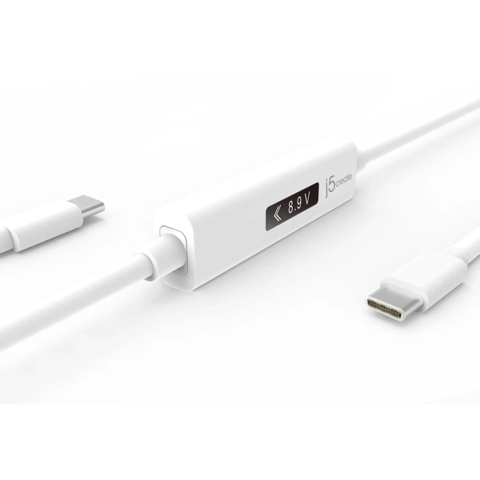 Кабел за зареждане j5create JUCP14 Измервател на мощност USB-C