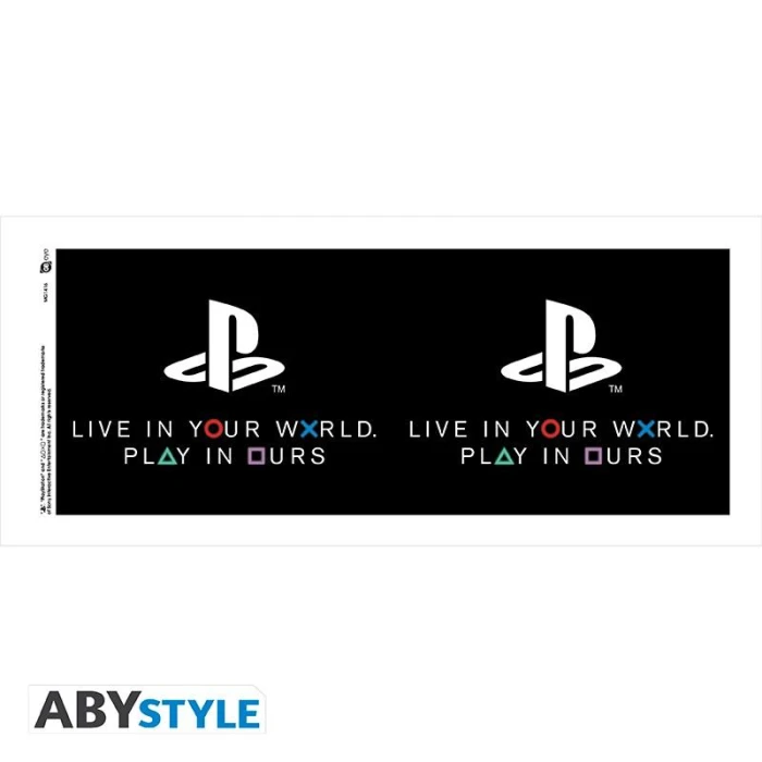 Чаша ABYSTYLE PLAYSTATION, World, Порцелан, Бяла