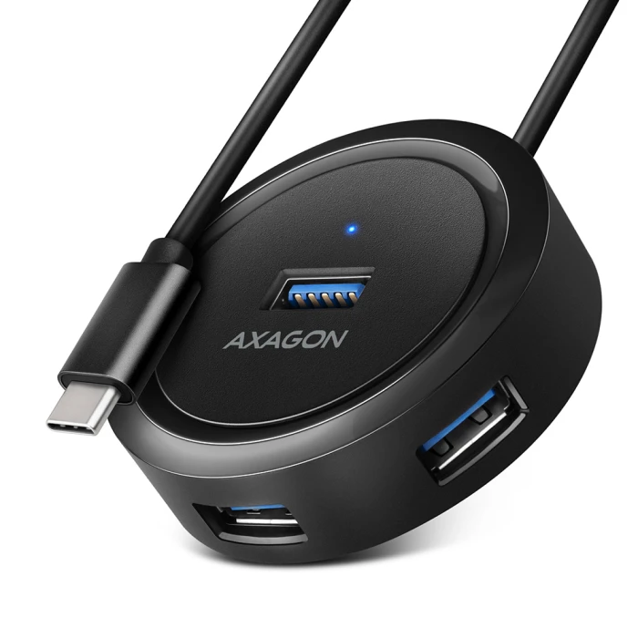 AXAGON HUE-P1C SuperSpeed USB-C ROUND hub