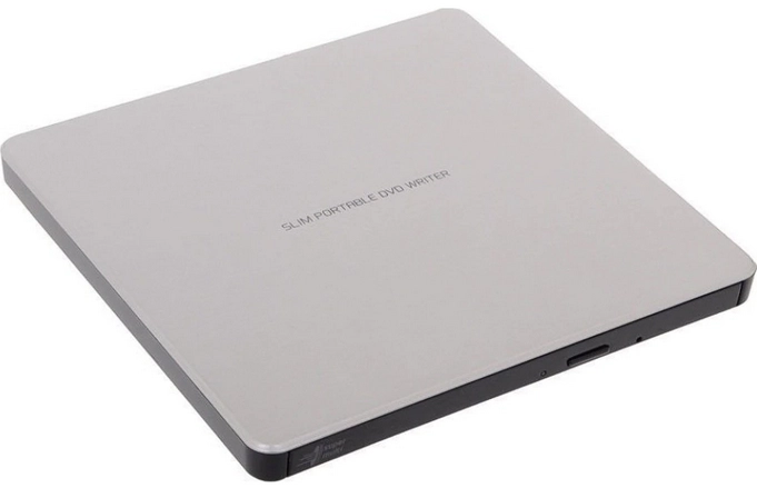 Външно DVD записващо устройство Slim, LG GP60NW60, USB 2.0, сребристо