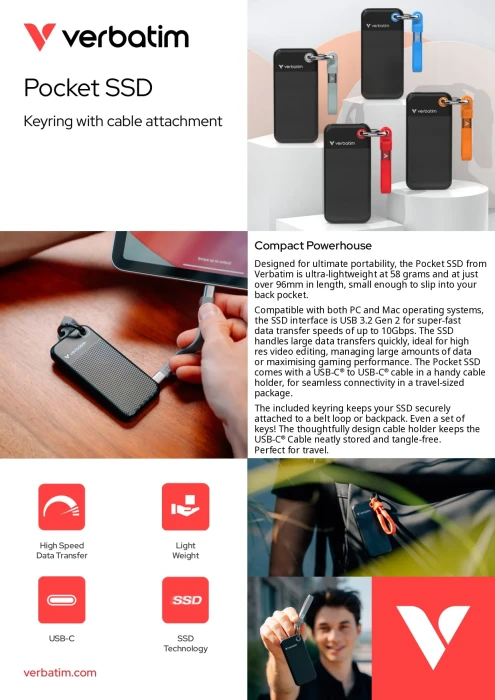 Verbatim Pocket SSD 2TB Orange