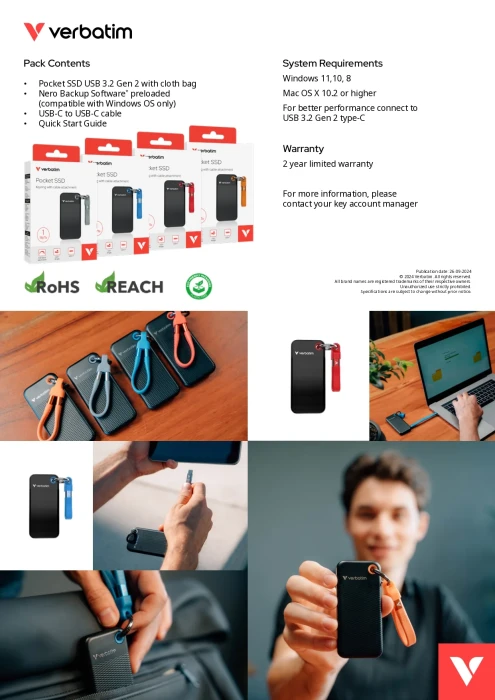 Verbatim Pocket SSD 2TB Orange