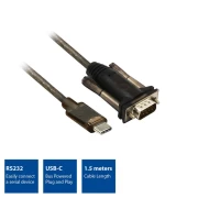 Конвертор ACT AC6002, USB-C мъжко - RS232 мъжко, 1.5 м