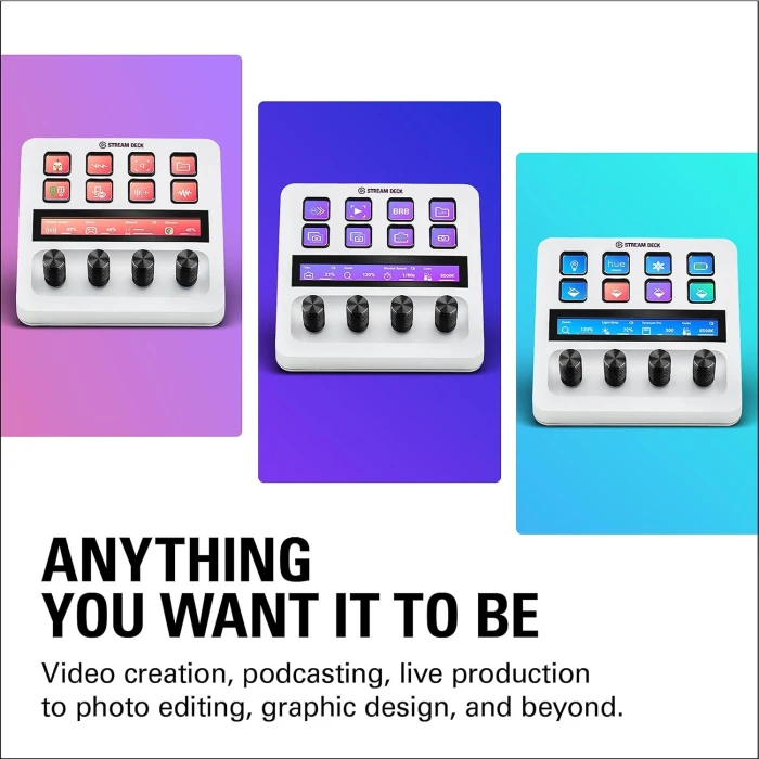 Контролер Elgato Stream Deck Plus - LCD Touch Panel White Edition