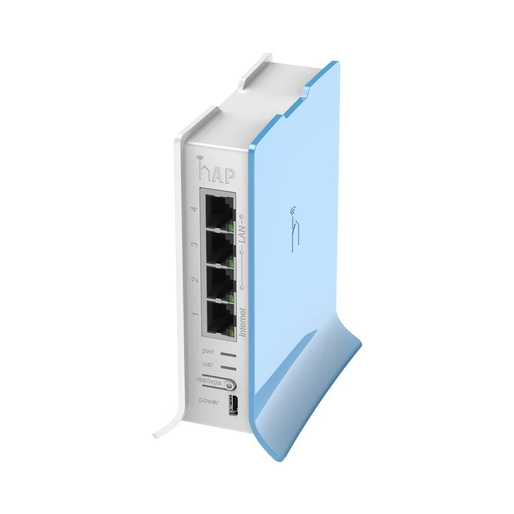 Безжичен Access Point MikroTik hAP lite RB941-2nD-TC, 32MB RAM, 4xLAN, built-in 2.4Ghz 802.11b/g/n, tower case