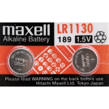 Бутонна алкална батерия LR-1130 /2 бр. в опаковка/ 1.55V MAXELL