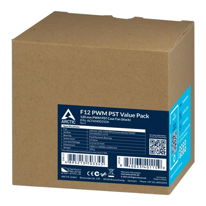 ARCTIC F12 PWM PST 5-pack