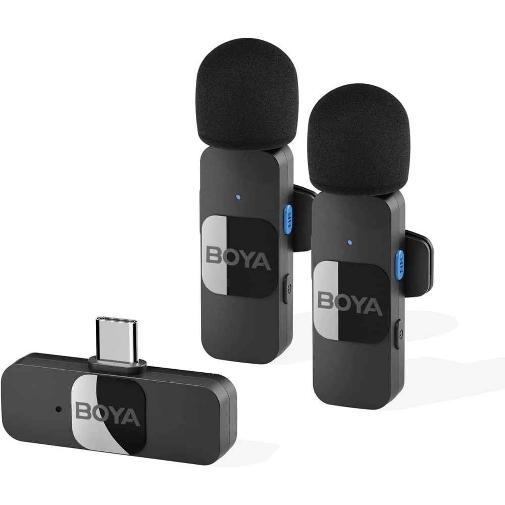 Безжична микрофонна система с ревер USB-C, BOYA BY-V20