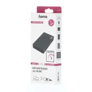 Четец за карти HAMA All in One, USB 3.0, SD/microSD/CF/MS, 5 Gbps, Черен