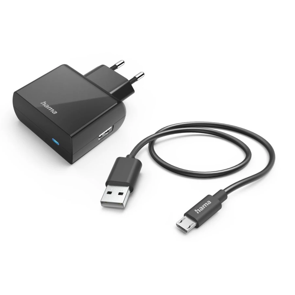 Зарядно у-во с кабел micro USB/220V, 2.4A за смартфони