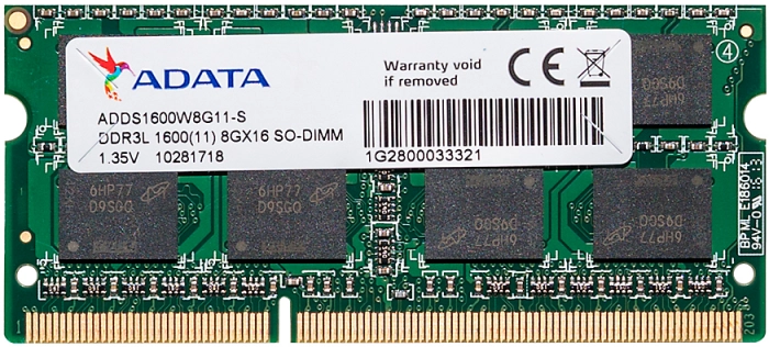 ADATA Premier 8GB DDR3L 1600MHz CL11 SO-DIMM