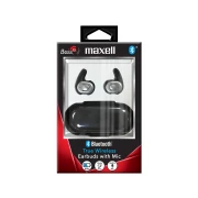 Блутут слушалки-тапи с докинг кутийка Maxell Bass 13, True Wireless, Bluetooth 5.0, Черни