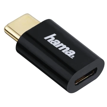 Адаптер HAMA 178399, Micro USB женско - USB-C мъжко, 480 Mbit/s,Черен