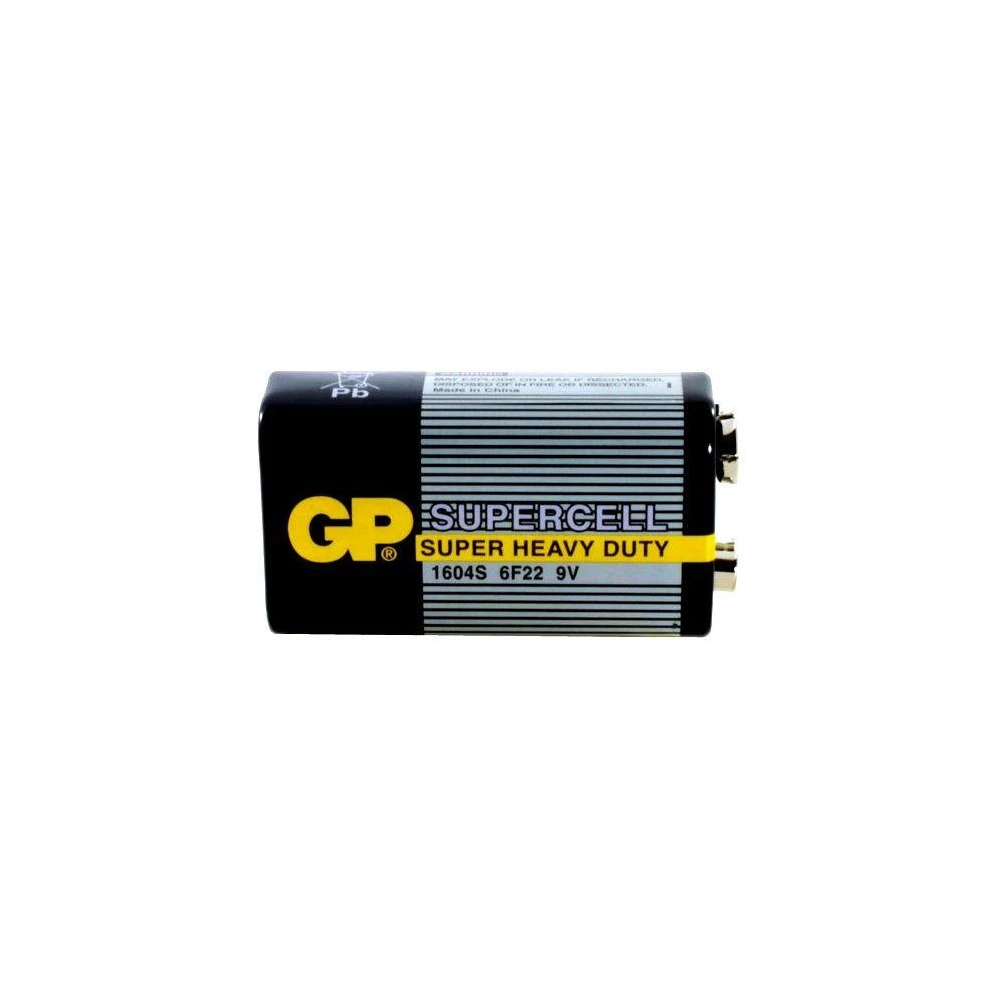 Цинк карбонова батерия GP 6F22 /9V/ Supercell 1604E 1 бр. shrink