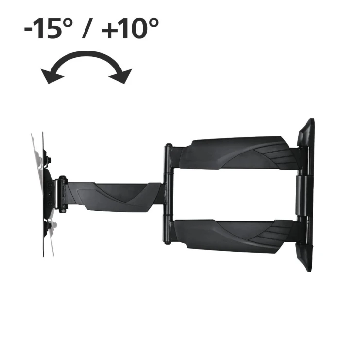 Стенна стойка за TV HAMA 118665, Регулируема, 19"-48", 35 кг, 3 звезди, Черна