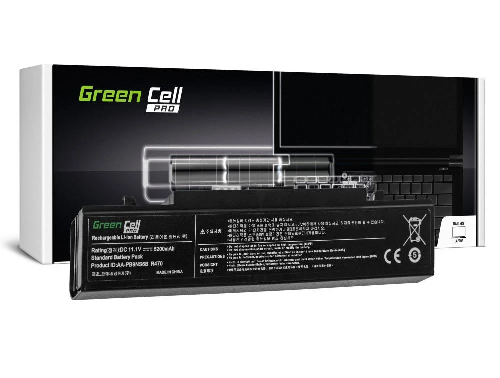 Батерия  за лаптоп GREEN CELL, Samsung RV511 R519 R522 R530 R540 R580 R620 R719 R780, 11.1V, 5200mAh