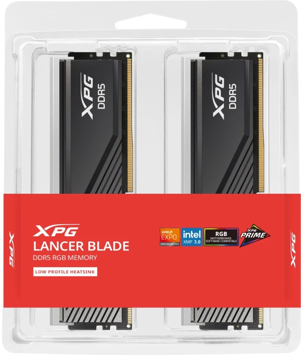 64GB (2x32) DDR5-6000 CL30 ADATA LANCER BLADE RGB Black