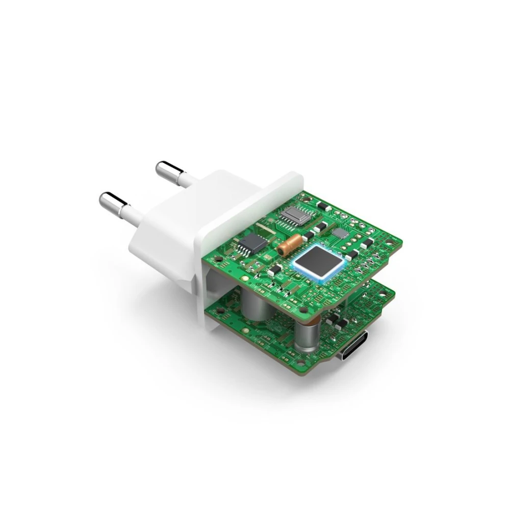 Мрежово зарядно HAMA Mini-Charger, Power Delivery (PD) Qualcomm 3.0, USB-C, 20W, Бял