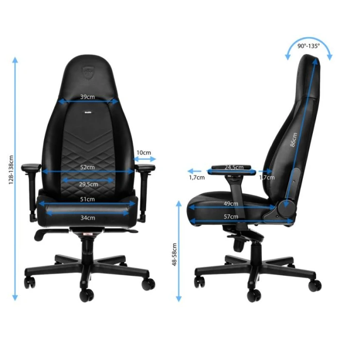 Геймърски стол noblechairs ICON, Black