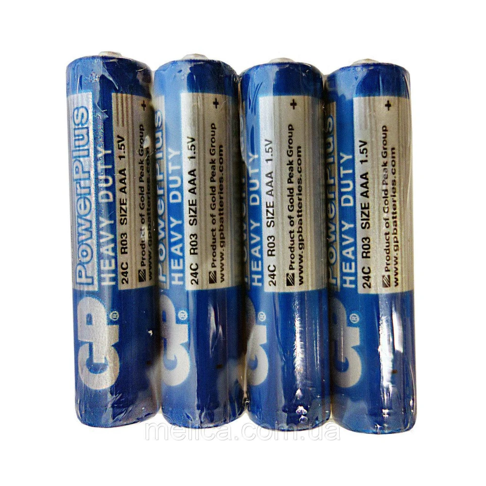 Цинк карбонова батерия GP POWERPLUS  R03 AAA 4 бр. shrink 1.5V