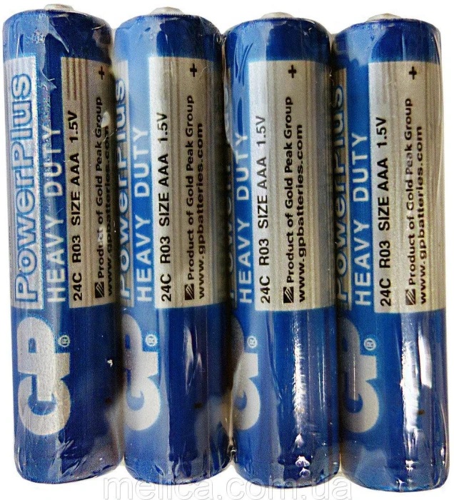 Цинк карбонова батерия GP POWERPLUS  R03 AAA 4 бр. shrink 1.5V