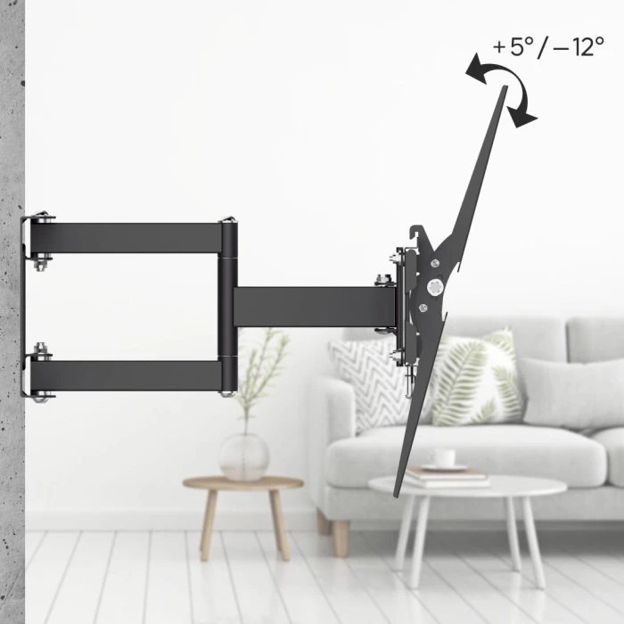 Стенна стойка за TV, Fullmotion, 122 cm (48"), 2 рамена, до 20 кг