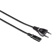 Захранващ кабел HAMA, Euro-plug, 2pin(IEC C7) женско, 1.5м, Черен