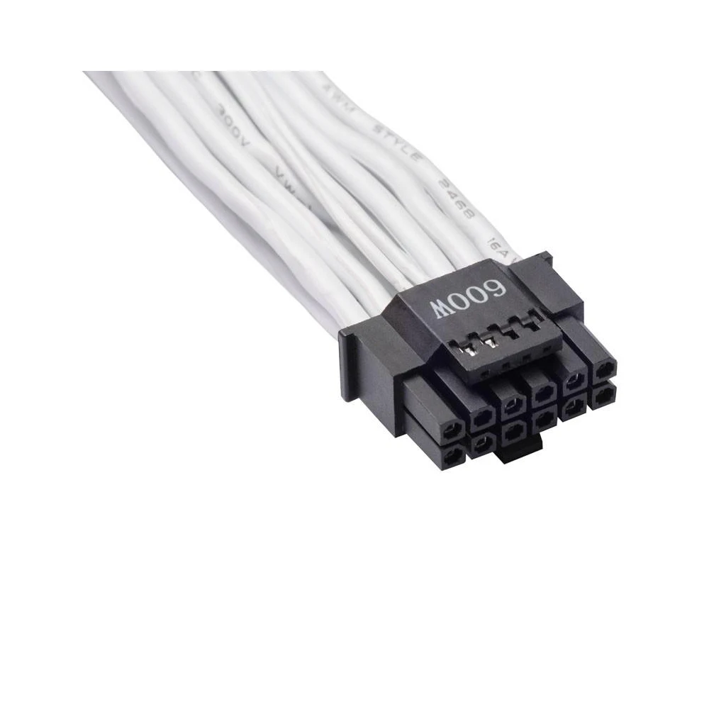 Кабел за захранване Phanteks 12VHPWR към 2x8Pin PCI-E, Бял
