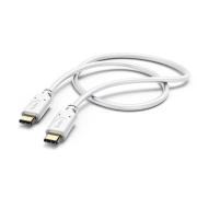Кабел за зареждане/данни Hama, USB Type-C - USB Type-C, 1.0 m, бял