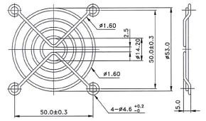 Evercool Решетка за вентилатор Fan Grill Metal - 60mm