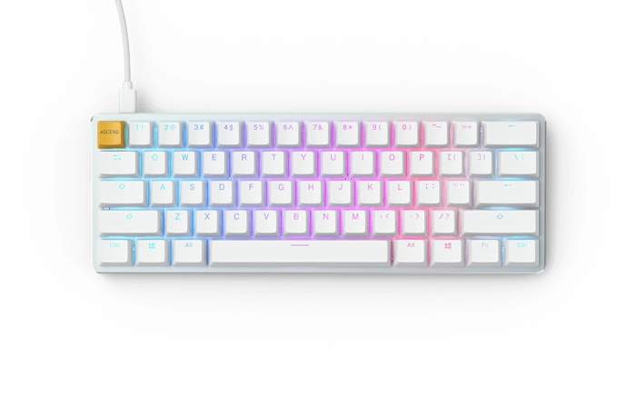 Glorious White Ice GMMK RGB Compact