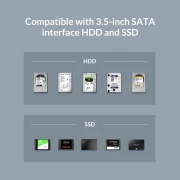 Orico докинг станция Storage - HDD/SSD Dock - 2.5 and 3.5 inch Type-C, transparent - 6139C3-EU-CR