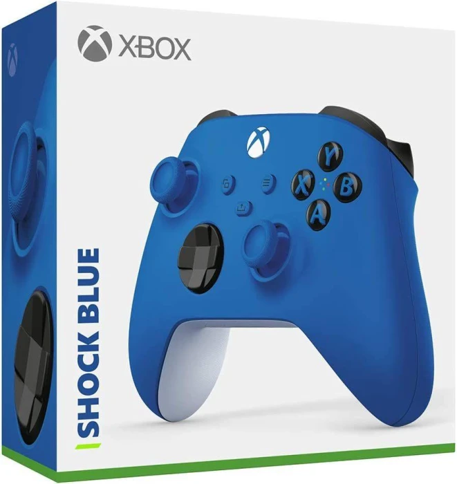 Контролер Microsoft, За Xbox, Безжичен, Син