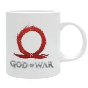 Чаша ABYSTYLE GOD OF WAR, Logo, Порцелан, Бяла