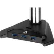 Стойка за 2 монитора за бюро ARCTIC Z2 Pro Gen 3, Регулируема, до 34"/29", 15 кг, 4 x USB3.0, Черен