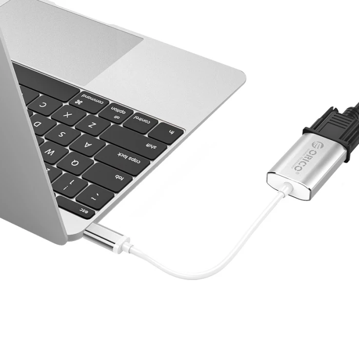 Orico адаптер Adapter - USB 3.1 Type C -> VGA F, silver - XC-102