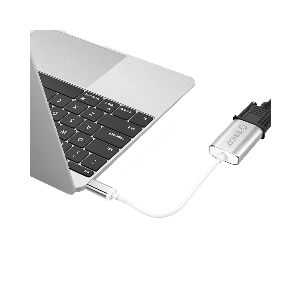 Orico адаптер Adapter - USB 3.1 Type C -> VGA F, silver - XC-102