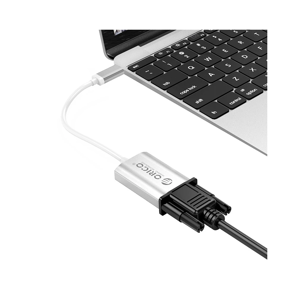 Orico адаптер Adapter - USB 3.1 Type C -> VGA F, silver - XC-102