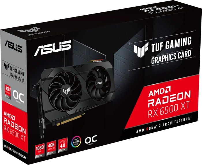 ASUS TUF Gaming Radeon RX 6500 XT OC Edition 4GB GDDR6