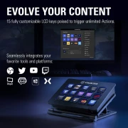 Контролер Elgato Stream Deck, 15LCD бутона, черен