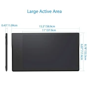 Графичен таблет HUION INSPIROY Q11K V2,  USB, WiFi,  Черен