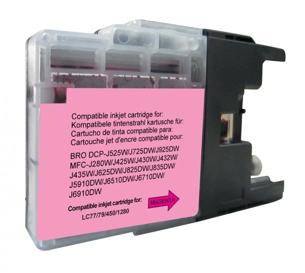 Мастилница GENERINK LC1280XL/1240/1220, BROTHER, Magenta