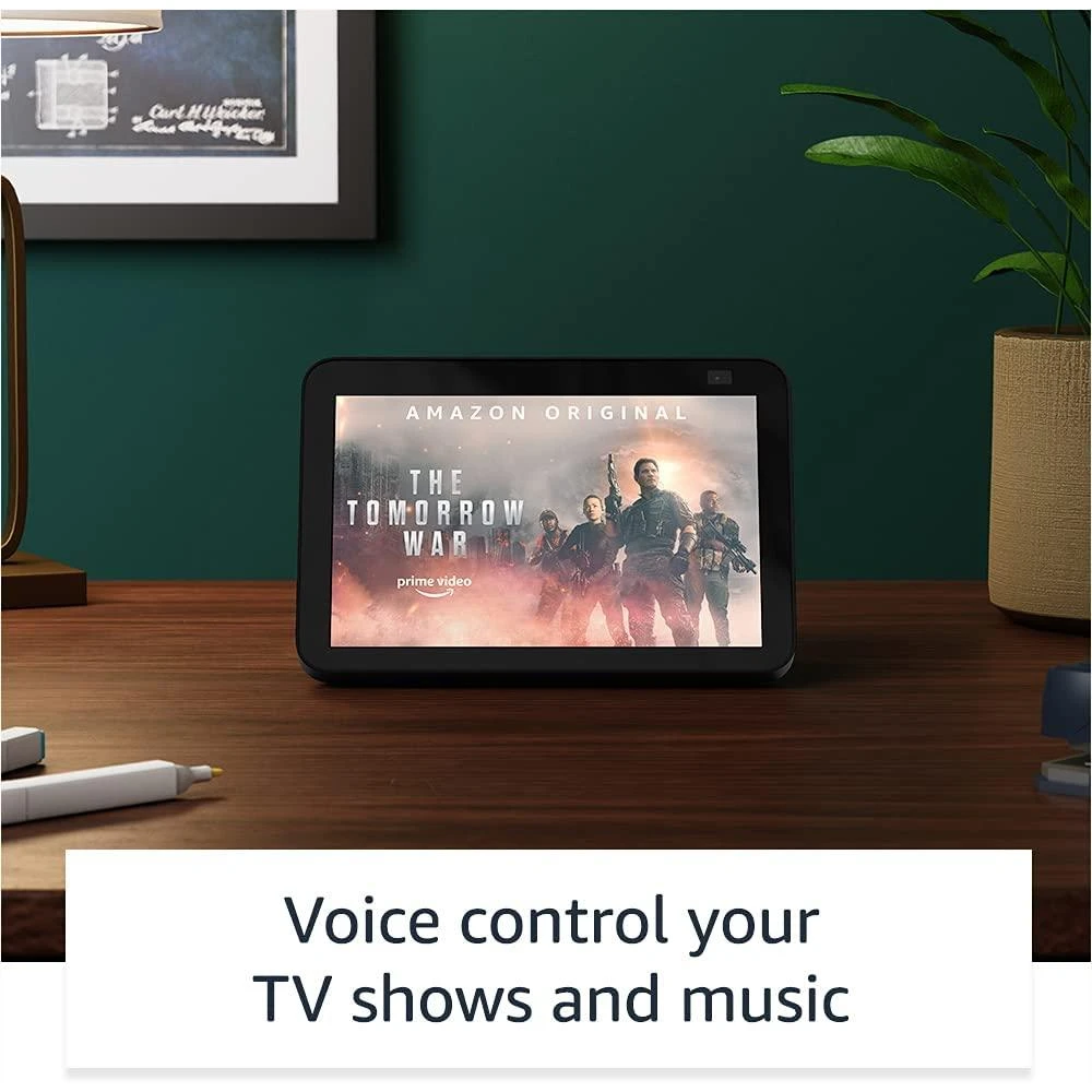 Смарт тонколона Amazon Echo Show 8 (Gen 2), сензорен екран, гласов асистент, Черен